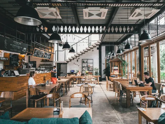 Intérieur de restaurant — illustration historique